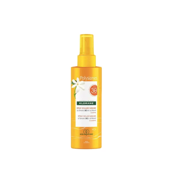 KLORANE POLYSIANES SUBLIMATING SUN SPRAY SPF 30 with organic Tamanu & Monoi Body 200ml