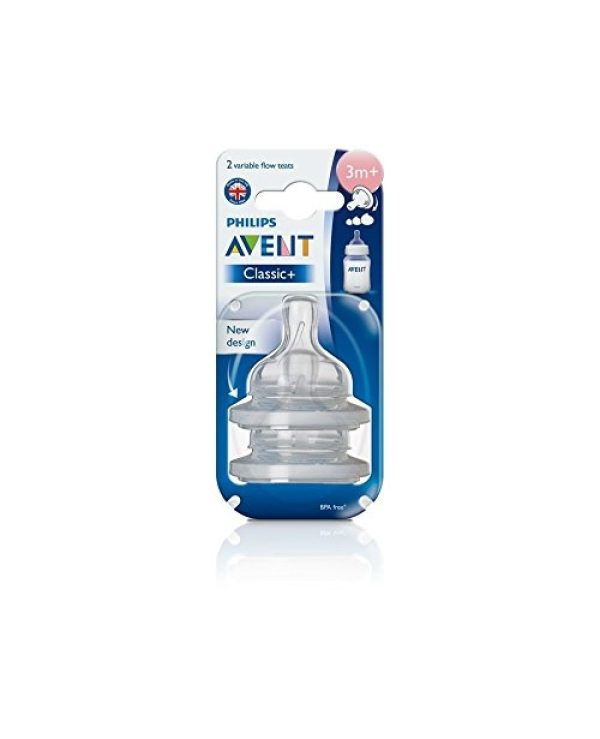 AVENT CLASSIC+ 2 VARIABLE FLOW TEATS 3M+