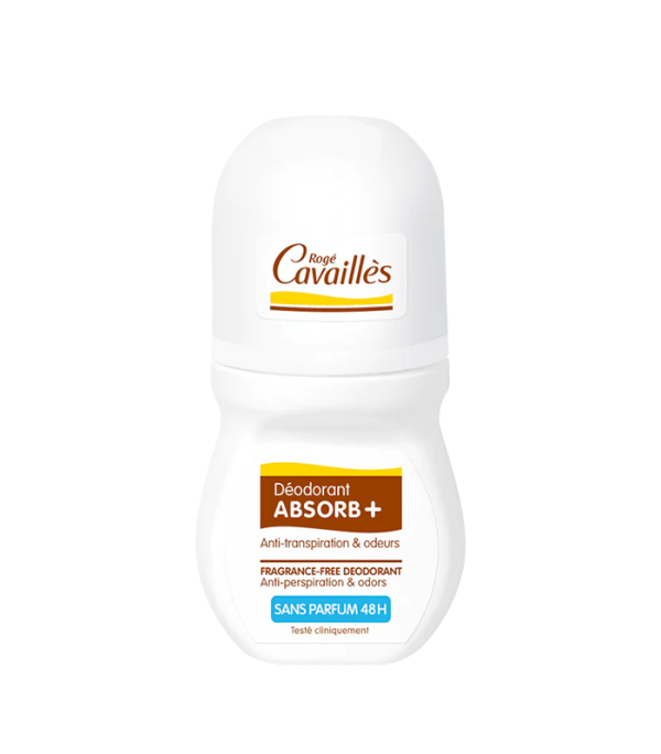 ROGE CAVAILLES ABSORB+ PERFUME-FREE DEODORANT ROLL-ON 50ML