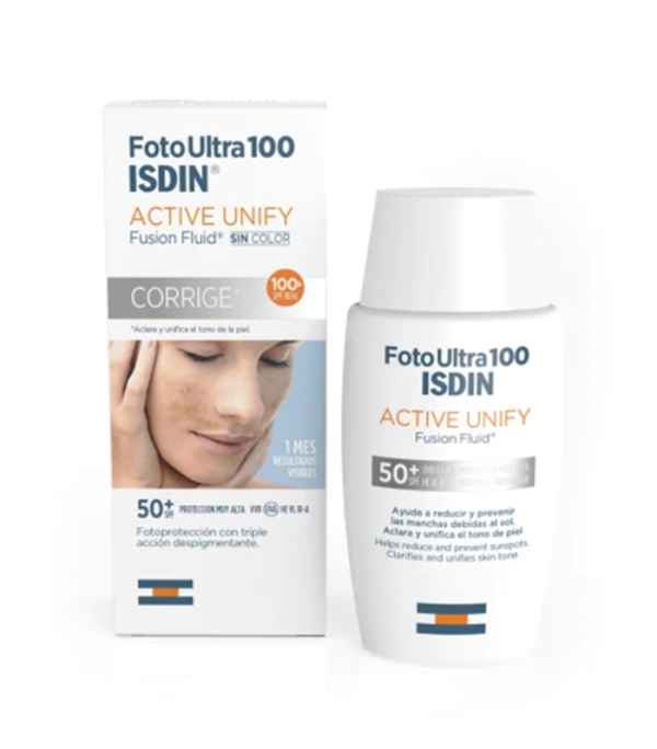 ISDIN FotoUltra 100 Active Unify Fusion Fluid Without Color SPF50+