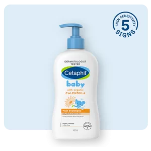 Cetaphil baby calendula wash & shampoo pump